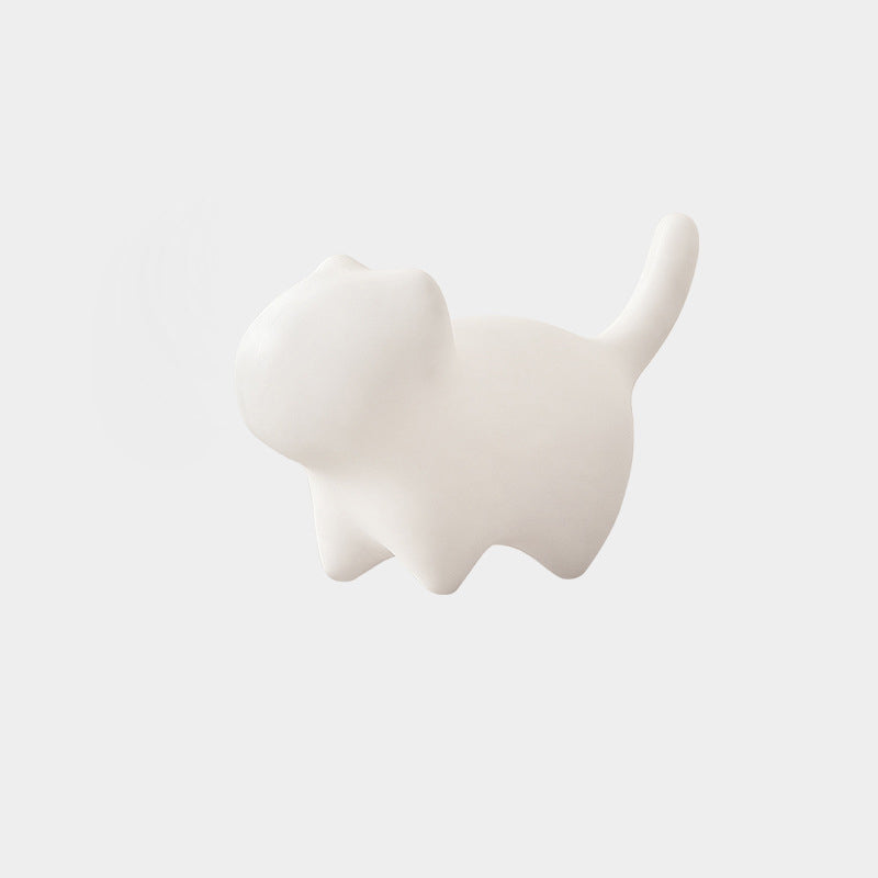 Lumendat Contemporary Creative Cat- Design Plastic Kids Stool Backless For Entryway & Living Room Lumendat