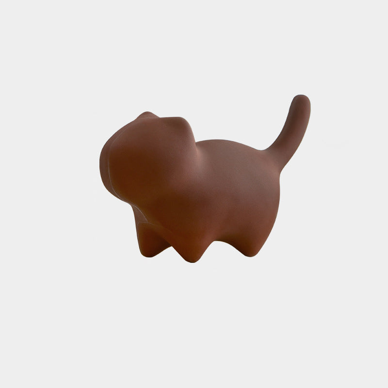 Lumendat Contemporary Creative Cat- Design Plastic Kids Stool Backless For Entryway & Living Room Lumendat