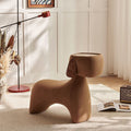 Lumendat Contemporary Creative Dog Design Carbon Steel Brushed Velvet Kids Stool With Rotatable Head For Living Room Lumendat