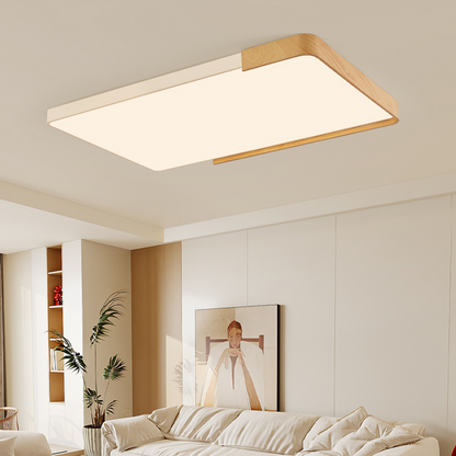 Contemporary Nordic Acrylic Iron Rectangular LED Flush Mount Ceiling Light For Living Room & Bedroom