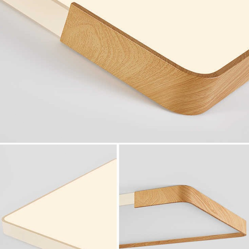 Contemporary Nordic Acrylic Iron Rectangular LED Flush Mount Ceiling Light For Living Room & Bedroom