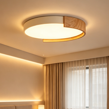 Contemporary Nordic Iron Acrylic Round LED Flush Mount Ceiling Light For Living Room & Bedroom