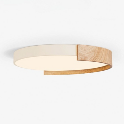 Contemporary Nordic Iron Acrylic Round LED Flush Mount Ceiling Light For Living Room & Bedroom