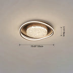 Modern Luxury Iron Aluminum Alloy Acrylic Aluminum Resin Pebble-shaped LED Flush Mount Ceiling Light For Living Room Bedroom