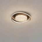 Modern Luxury Iron Aluminum Alloy Acrylic Aluminum Resin Pebble-shaped LED Flush Mount Ceiling Light For Living Room Bedroom