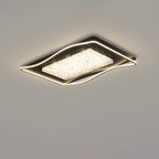Modern Luxury Iron Aluminum Alloy Acrylic Resin Square Rectangular LED Flush Mount Ceiling Light For Living Room Bedroom