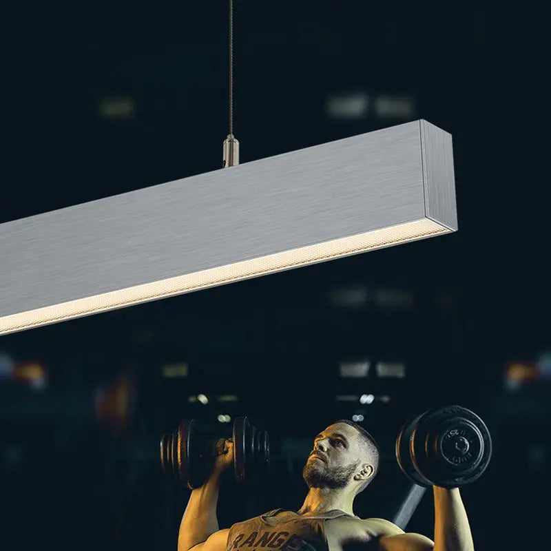 Eye-care LED Linear Pendant Light for Home Office - Anti-glare Long Lifespan Professional Illumination High Quality Aluminum SCON