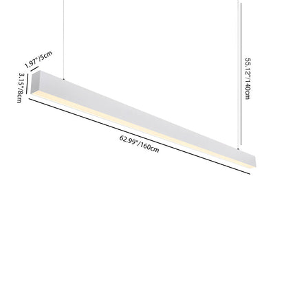 LED Linear Pendant Light - Retina-Safe Anti-Glare Professional Illumination For Home Office