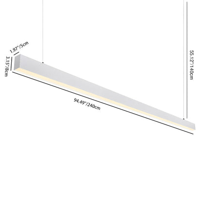 LED Linear Pendant Light - Retina-Safe Anti-Glare Professional Illumination For Home Office