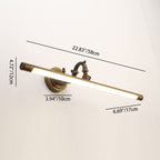 Traditional Vintage Long Copper PC LED Wall Sconce Lamp Vanity Light For Bathroom
