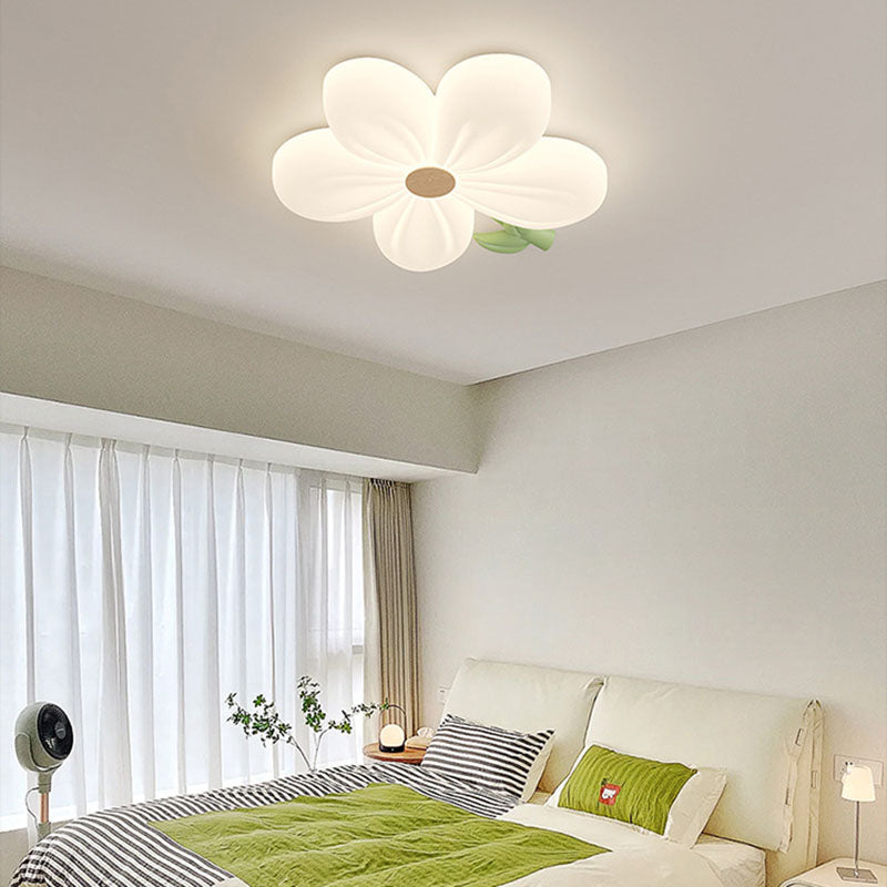 Lumendat Contemporary Creative Kids Flower Shaped Iron Plastic LED Flush Mount Ceiling Light For Bedroom Lumendat