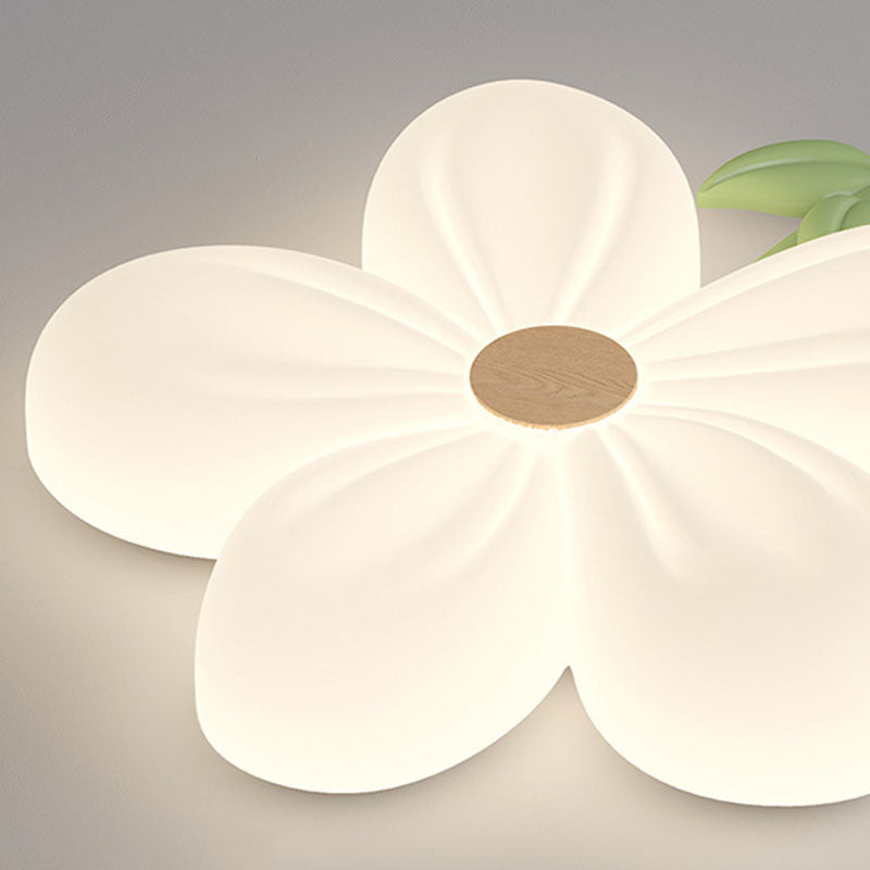 Lumendat Contemporary Creative Kids Flower Shaped Iron Plastic LED Flush Mount Ceiling Light For Bedroom Lumendat