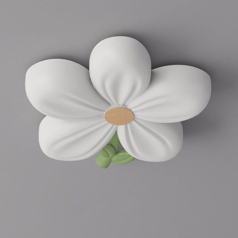 Lumendat Contemporary Creative Kids Flower Shaped Iron Plastic LED Flush Mount Ceiling Light For Bedroom Lumendat