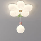Lumendat Contemporary Creative Kids Flower Shaped Iron Plastic LED Flush Mount Ceiling Light For Bedroom Lumendat