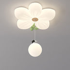 Lumendat Contemporary Creative Kids Flower Shaped Iron Plastic LED Flush Mount Ceiling Light For Bedroom Lumendat