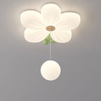 Lumendat Contemporary Creative Kids Flower Shaped Iron Plastic LED Flush Mount Ceiling Light For Bedroom Lumendat