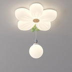 Lumendat Contemporary Creative Kids Flower Shaped Iron Plastic LED Flush Mount Ceiling Light For Bedroom Lumendat
