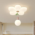 Lumendat Contemporary Creative Kids Flower Shaped Iron Plastic LED Flush Mount Ceiling Light For Bedroom Lumendat