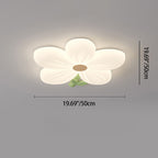 Lumendat Contemporary Creative Kids Flower Shaped Iron Plastic LED Flush Mount Ceiling Light For Bedroom Lumendat