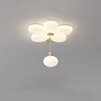 Lumendat Contemporary Creative Kids Flower Shaped Iron Plastic LED Flush Mount Ceiling Light For Bedroom Lumendat