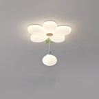 Lumendat Contemporary Creative Kids Flower Shaped Iron Plastic LED Flush Mount Ceiling Light For Bedroom Lumendat