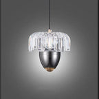 Traditional French Liftable Pinecone Shape Aluminum Acrylic LED Pendant Light For Bedroom