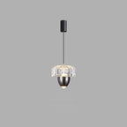 Traditional French Liftable Pinecone Shape Aluminum Acrylic LED Pendant Light For Bedroom