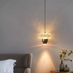 Traditional French Liftable Pinecone Shape Aluminum Acrylic LED Pendant Light For Bedroom