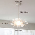 Modern Art Deco Flower Shape Carbon Steel Acrylic LED Pendant Light For Living Room