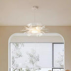 Modern Art Deco Flower Shape Carbon Steel Acrylic LED Pendant Light For Living Room