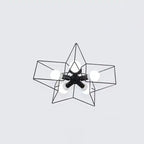 Contemporary Creative Pentagram Iron 5-light Semi-flush Mount Ceiling Light for Living Room