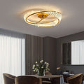 Traditional Luxury Ring Metal Crystal LED Semi-flush Mount Ceiling Light for Bedroom