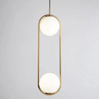 Modern Simplicity Teardrop Oval Iron Glass 1/2-Light Pendant Light For Bedroom