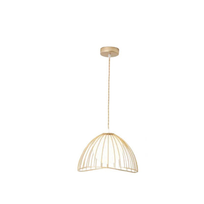 Traditional Vintage Line Iron Glass 1-Light Pendant Light For Dining Room