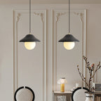 Contemporary Nordic Bowl-Shaped Ash Wood Glass 1-Light Pendant Light For Dining Room