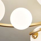 Traditional French Curved Iron Glass 4/6/9-light Semi-flush Mount Ceiling Light for Bedroom