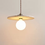Contemporary Nordic Disc-shaped Metal Travertine Glass 1/3-Light Pendant Light For Dining Room