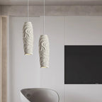 Contemporary Nordic Square Cylindrical Vase Iron Resin Fiberglass 1-Light Pendant Light For Bedroom