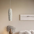 Contemporary Nordic Square Cylindrical Vase Iron Resin Fiberglass 1-Light Pendant Light For Bedroom