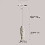 Contemporary Nordic Square Cylindrical Vase Iron Resin Fiberglass 1-Light Pendant Light For Bedroom