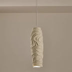 Contemporary Nordic Square Cylindrical Vase Iron Resin Fiberglass 1-Light Pendant Light For Bedroom