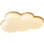 Lumendat Modern Minimalist Kids Cloud-Shaped Rubberwood Acrylic LED Flush Mount Ceiling Light For Bedroom Lumendat