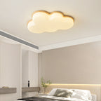 Lumendat Modern Minimalist Kids Cloud-Shaped Rubberwood Acrylic LED Flush Mount Ceiling Light For Bedroom Lumendat
