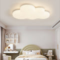 Lumendat Modern Minimalist Kids Cloud-Shaped Rubberwood Acrylic LED Flush Mount Ceiling Light For Bedroom Lumendat
