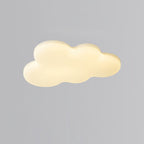 Lumendat Modern Minimalist Kids Cloud-Shaped Rubberwood Acrylic LED Flush Mount Ceiling Light For Bedroom Lumendat