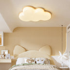 Lumendat Modern Minimalist Kids Cloud-Shaped Rubberwood Acrylic LED Flush Mount Ceiling Light For Bedroom Lumendat