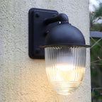 Modern Minimalist Waterproof Nut-Shaped Aluminum Glass 1-Light Outdoor Wall Sconce Lamp For Gardens