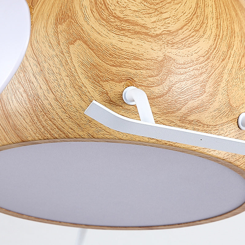 Lumendat Contemporary Creative Kids Airplane-Shaped Wooden Iron Acrylic LED Downrods Ceiling Fan Light For Bedroom Lumendat