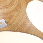 Lumendat Contemporary Creative Kids Airplane-Shaped Wooden Iron Acrylic LED Downrods Ceiling Fan Light For Bedroom Lumendat