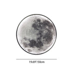 Contemporary Creative Round Moon Pattern Iron Acrylic LED Wall Sconce Lamp For Bedroom